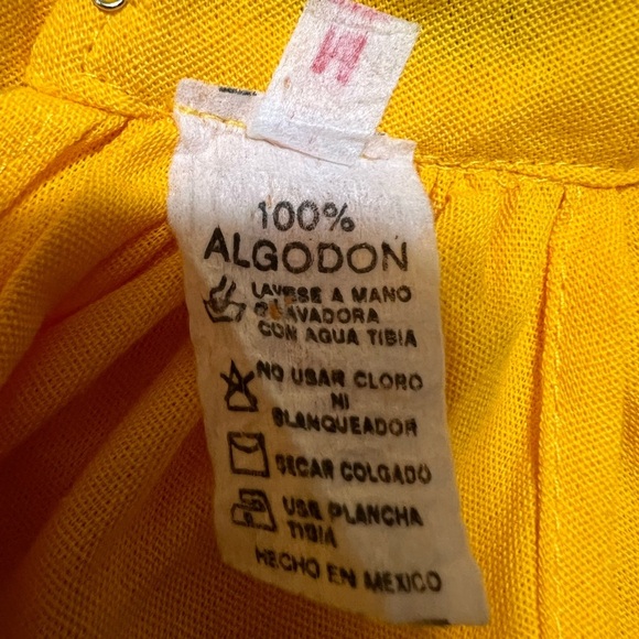 Vibrant Yellow Embroidered Dress- M - Picture 3 of 10